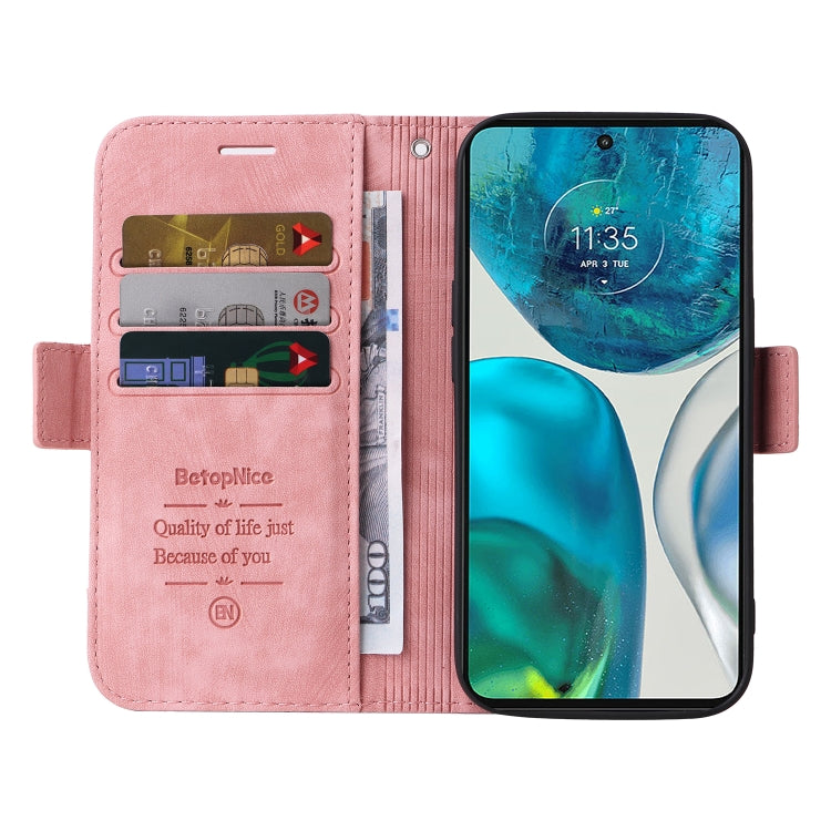 For Motorola Moto G52 / G82 BETOPNICE Dual-side Buckle Leather Phone Case