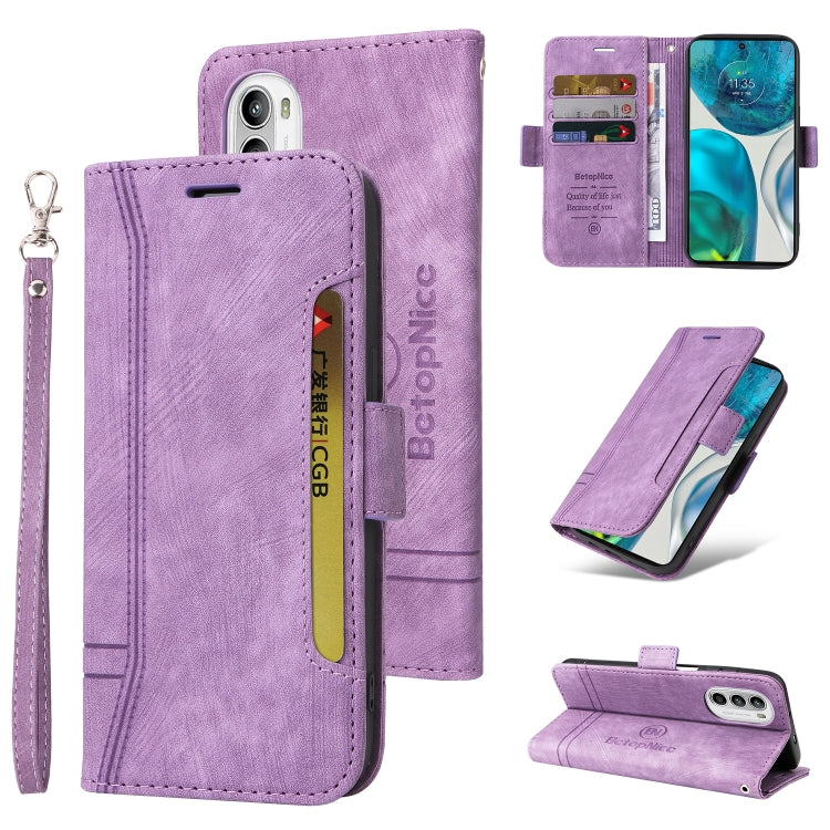 For Motorola Moto G52 / G82 BETOPNICE Dual-side Buckle Leather Phone Case