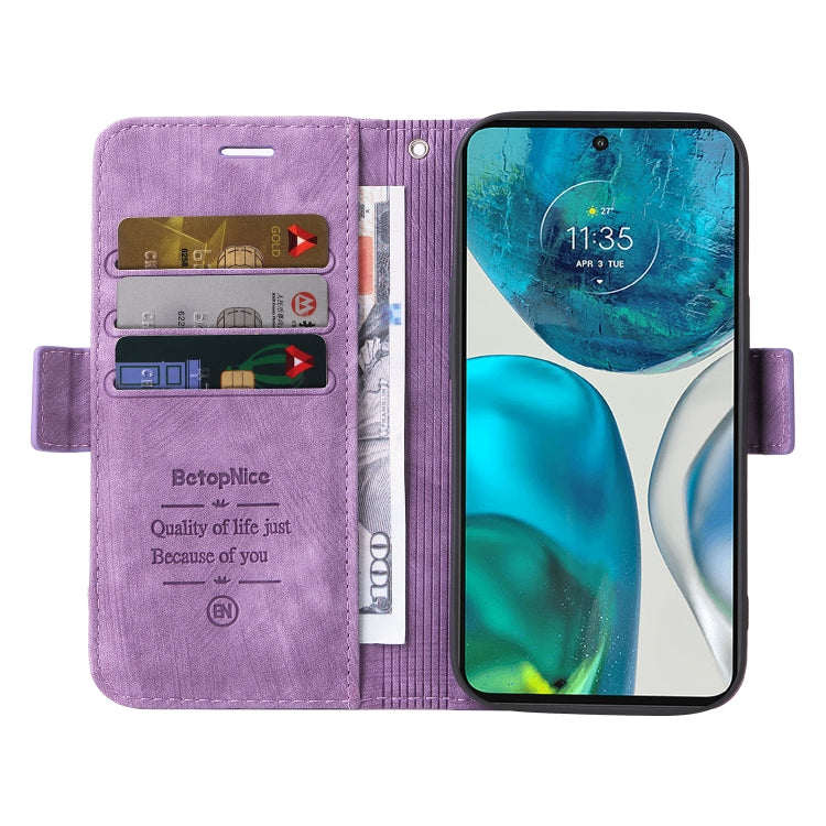 For Motorola Moto G52 / G82 BETOPNICE Dual-side Buckle Leather Phone Case