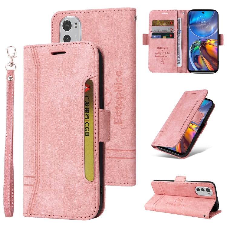 For Motorola Moto E32 BETOPNICE Dual-side Buckle Leather Phone Case