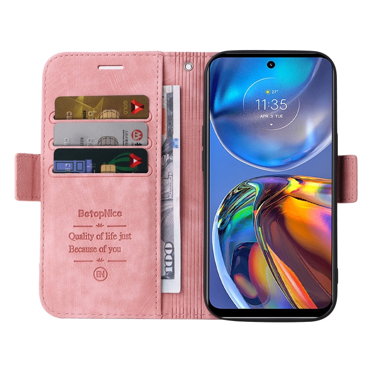For Motorola Moto E32 BETOPNICE Dual-side Buckle Leather Phone Case