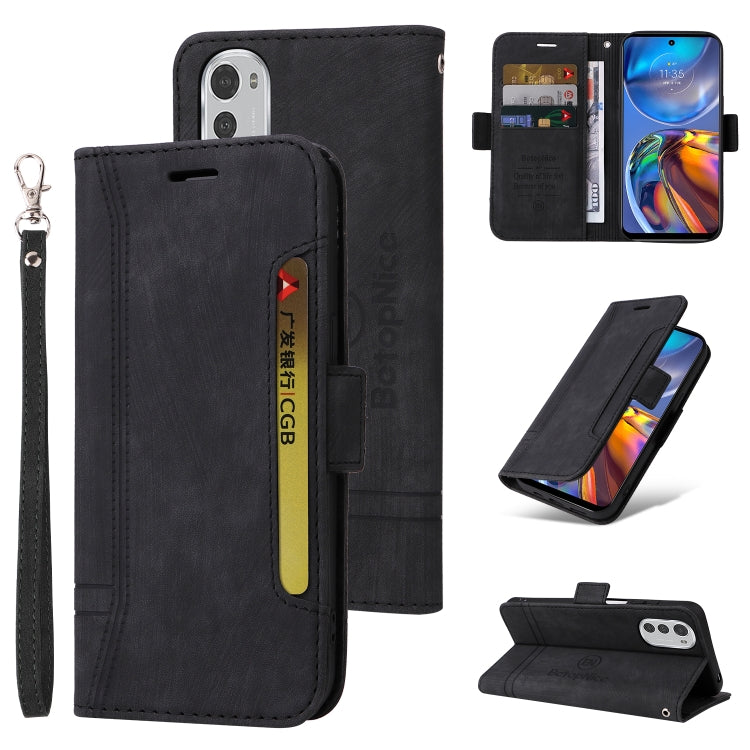 For Motorola Moto E32 BETOPNICE Dual-side Buckle Leather Phone Case