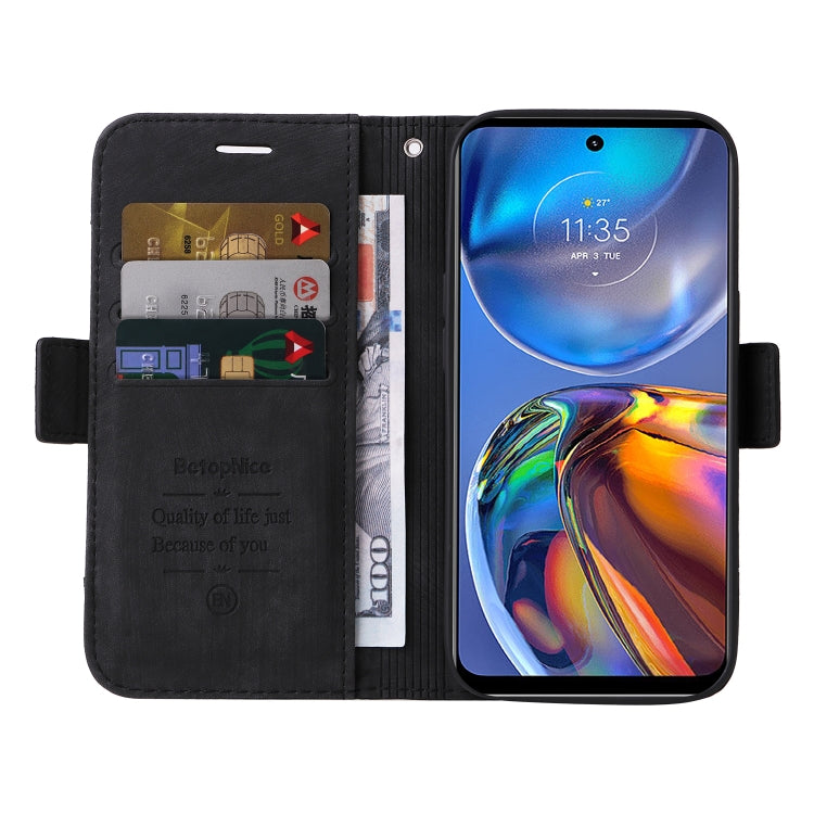 For Motorola Moto E32 BETOPNICE Dual-side Buckle Leather Phone Case