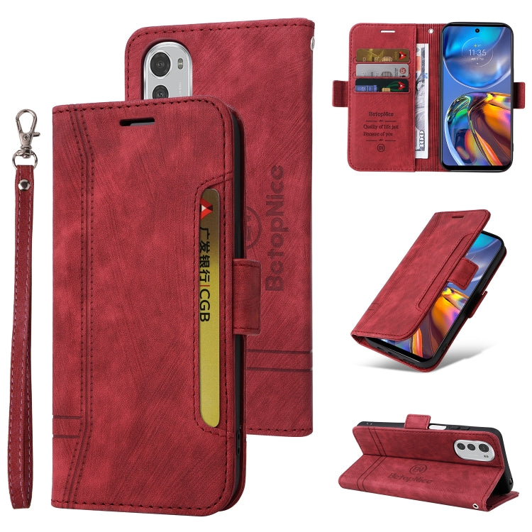 For Motorola Moto E32 BETOPNICE Dual-side Buckle Leather Phone Case