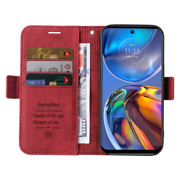 For Motorola Moto E32 BETOPNICE Dual-side Buckle Leather Phone Case