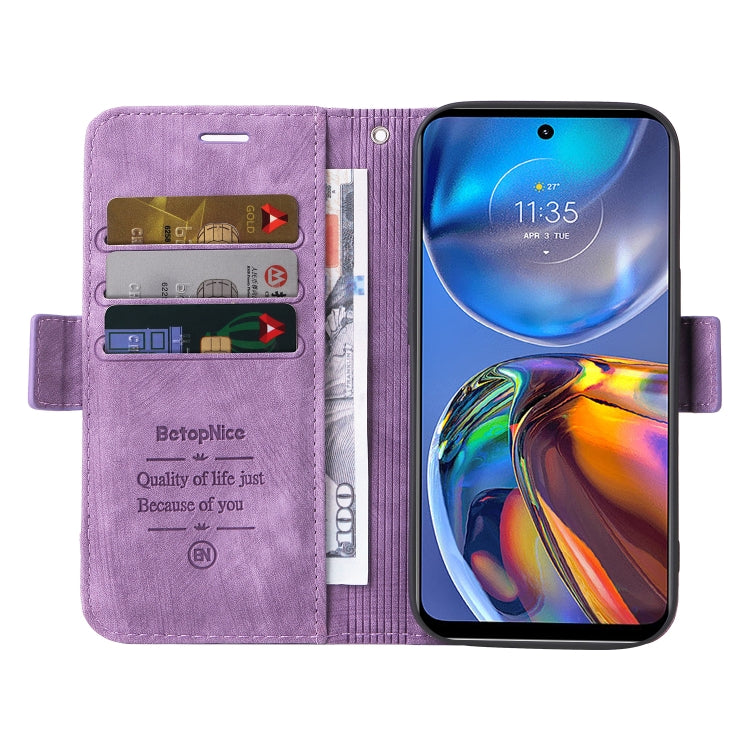 For Motorola Moto E32 BETOPNICE Dual-side Buckle Leather Phone Case