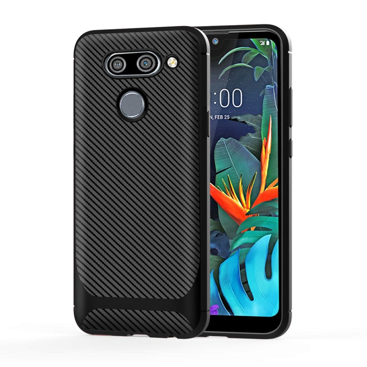 For LG G8 ThinQ Carbon Fiber Texture Shockproof TPU Protective Case