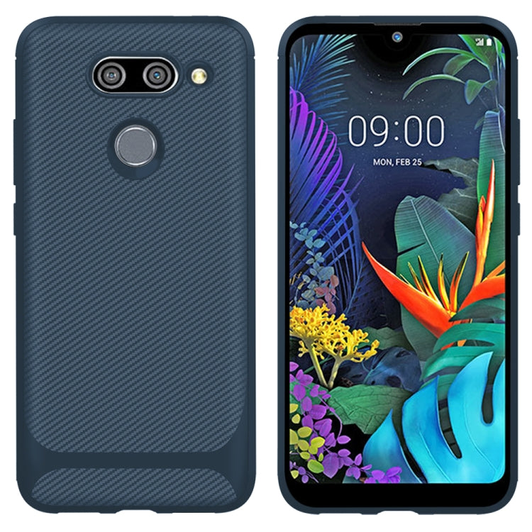 For LG G8 ThinQ Carbon Fiber Texture Shockproof TPU Protective Case