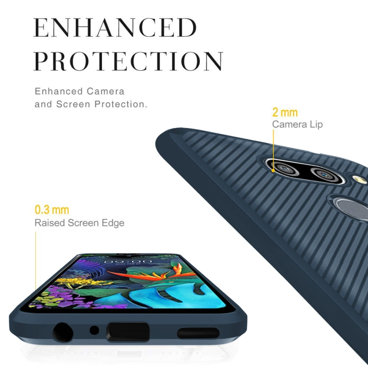 For LG G8 ThinQ Carbon Fiber Texture Shockproof TPU Protective Case