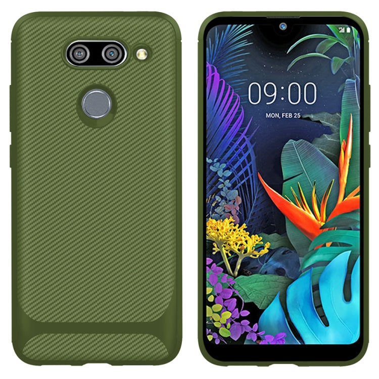 For LG K50 Carbon Fiber Texture Shockproof TPU Protective Case