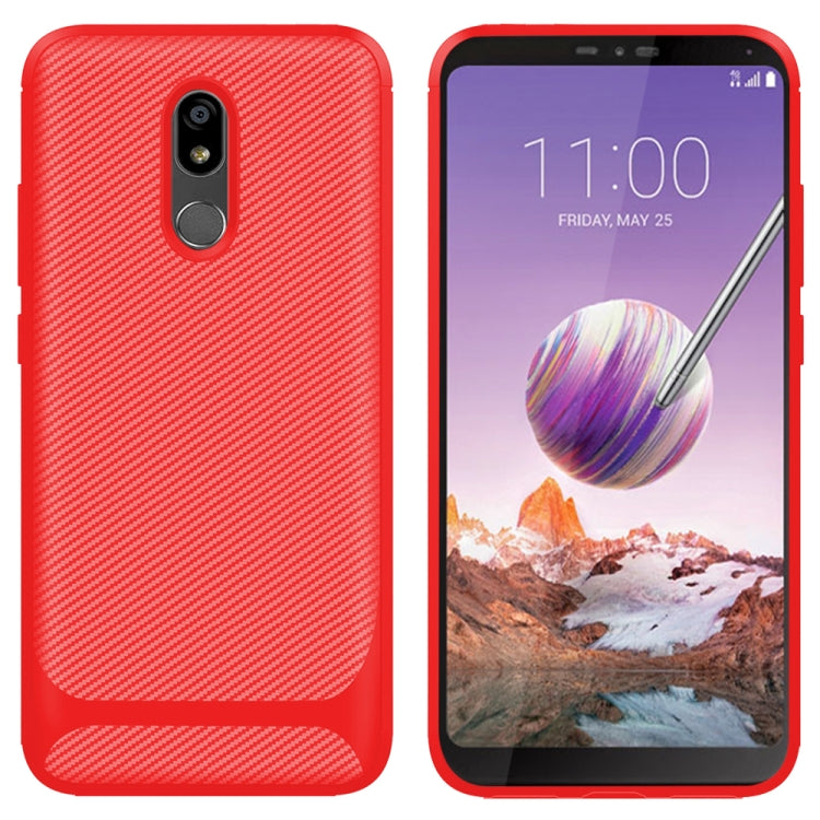 For LG Stylo 5 Carbon Fiber Texture Shockproof TPU Protective Case
