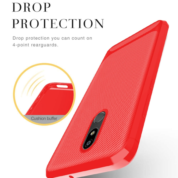 For LG Stylo 5 Carbon Fiber Texture Shockproof TPU Protective Case