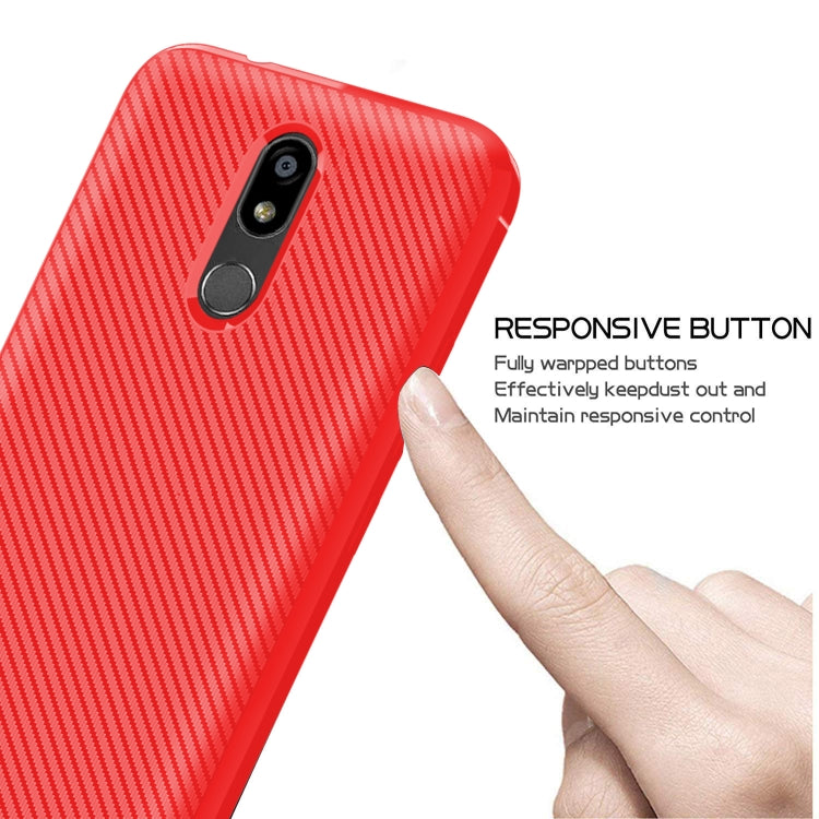 For LG Stylo 5 Carbon Fiber Texture Shockproof TPU Protective Case