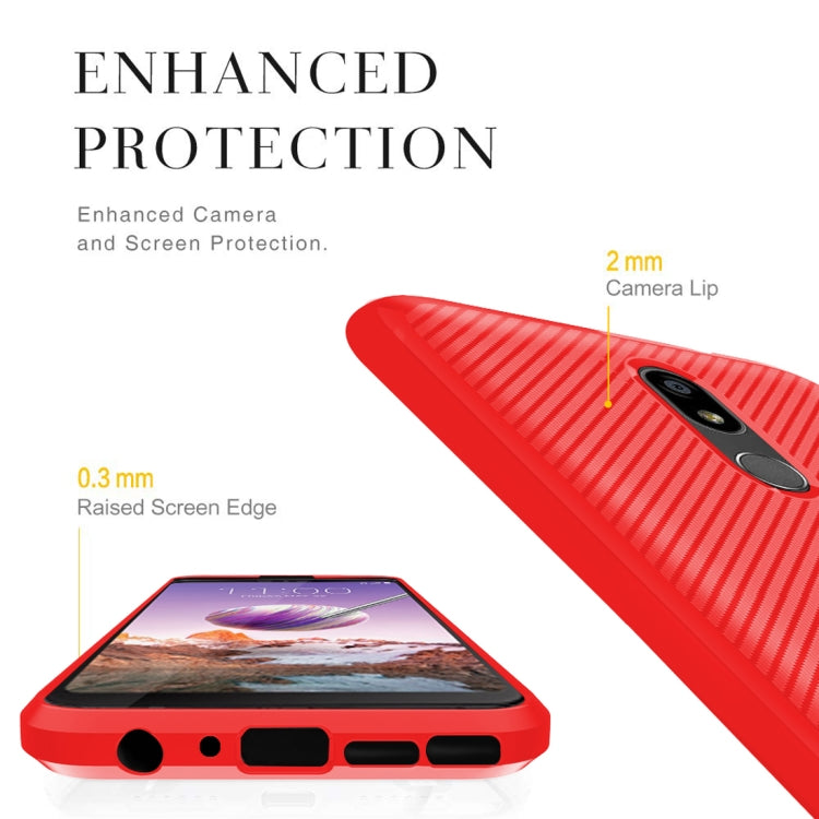 For LG Stylo 5 Carbon Fiber Texture Shockproof TPU Protective Case