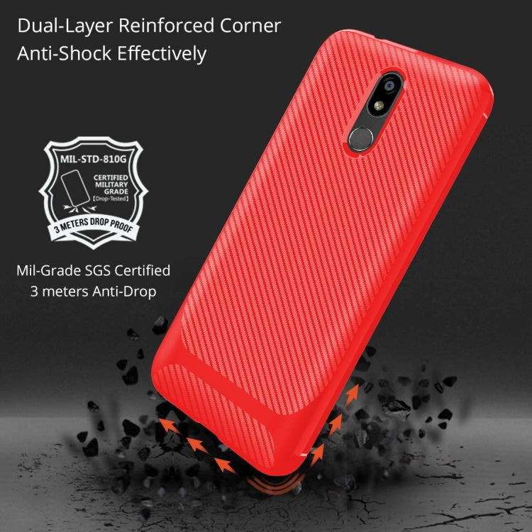 For LG Stylo 5 Carbon Fiber Texture Shockproof TPU Protective Case