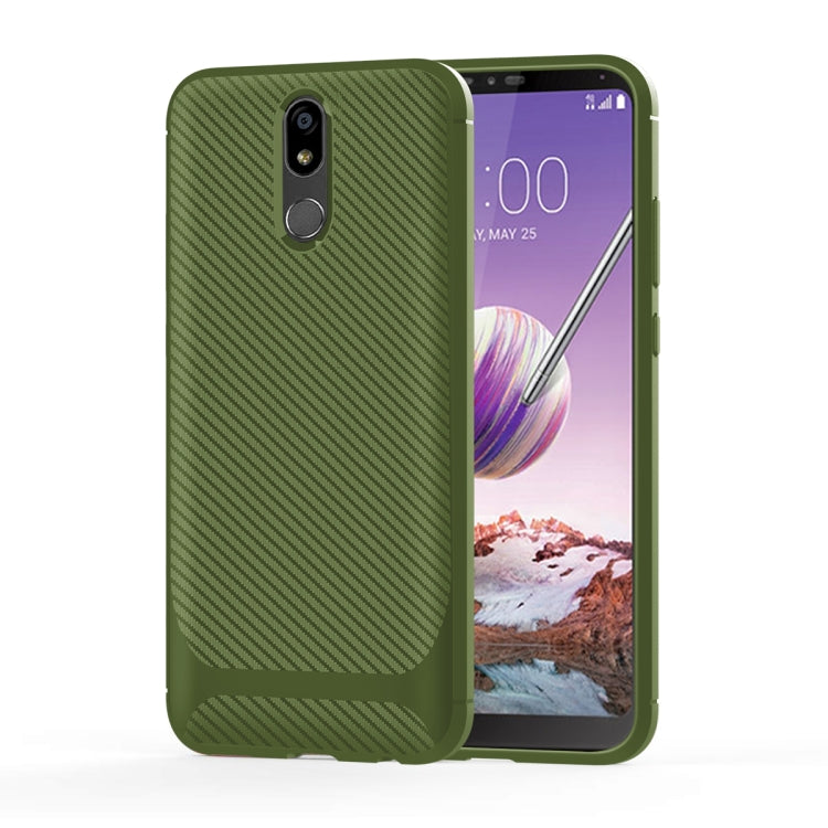 For LG Stylo 5 Carbon Fiber Texture Shockproof TPU Protective Case