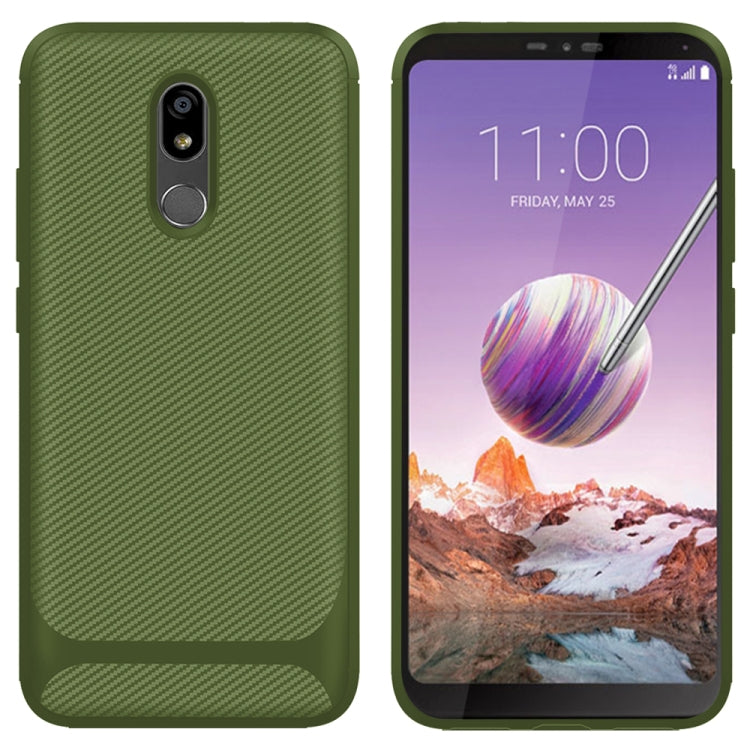 For LG Stylo 5 Carbon Fiber Texture Shockproof TPU Protective Case