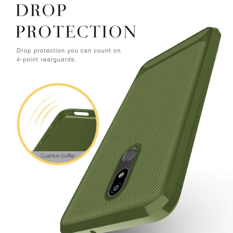 For LG Stylo 5 Carbon Fiber Texture Shockproof TPU Protective Case