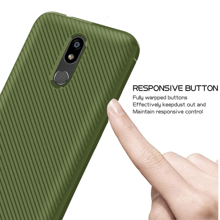 For LG Stylo 5 Carbon Fiber Texture Shockproof TPU Protective Case