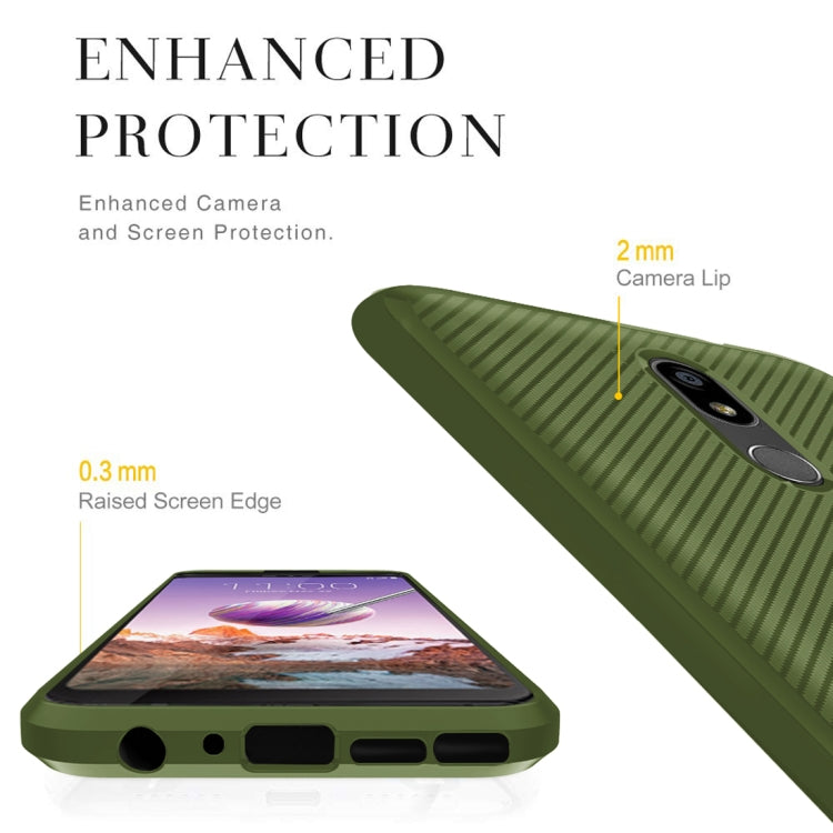 For LG Stylo 5 Carbon Fiber Texture Shockproof TPU Protective Case
