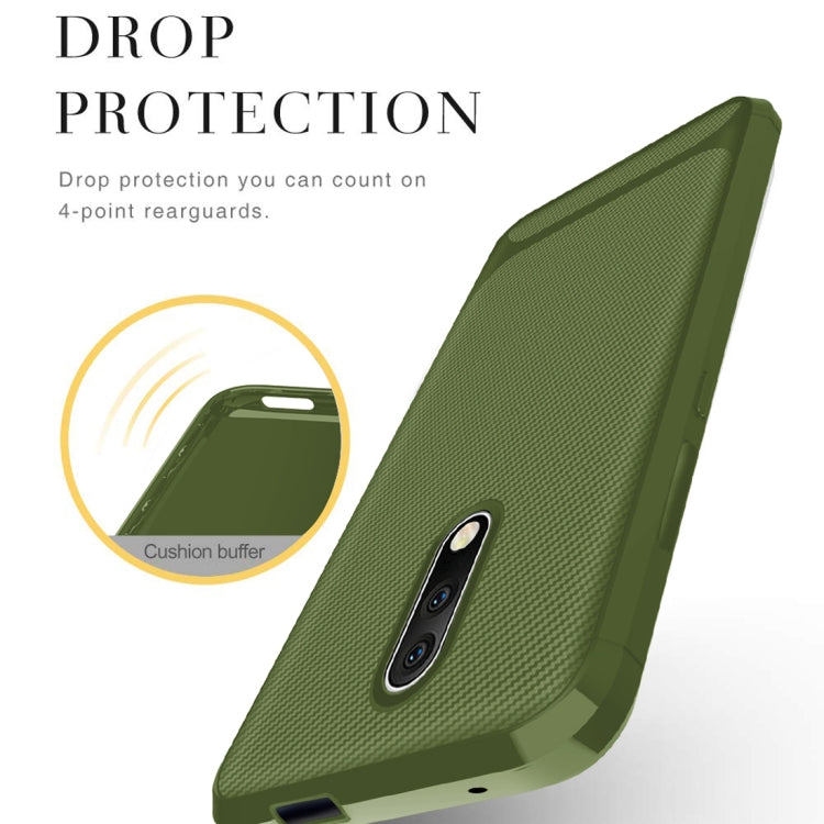 For OnePlus 6T / OnePlus 6T 5G Carbon Fiber Texture Shockproof TPU Protective Case
