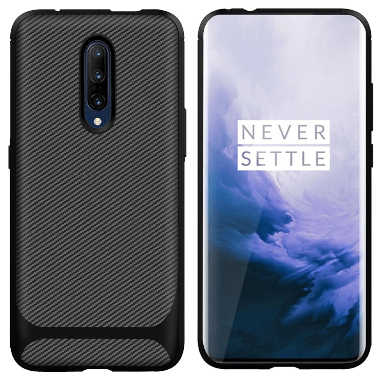 For OnePlus 7T Pro Carbon Fiber Texture Shockproof TPU Protective Case