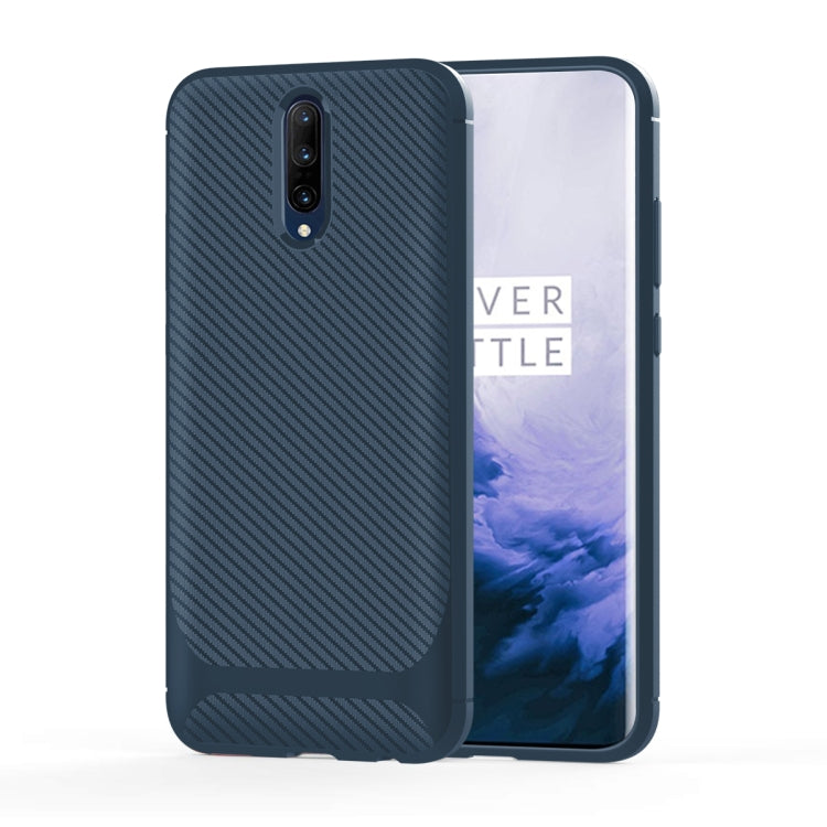 For OnePlus 7T Pro Carbon Fiber Texture Shockproof TPU Protective Case