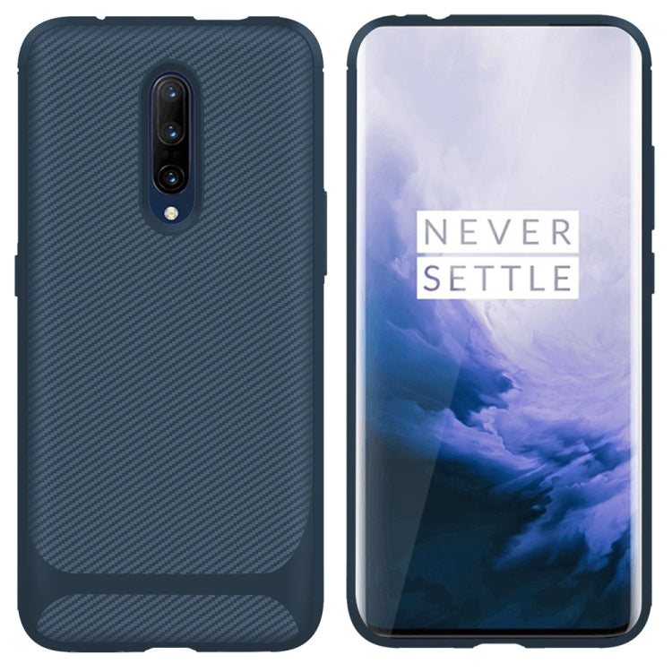 For OnePlus 7T Pro Carbon Fiber Texture Shockproof TPU Protective Case