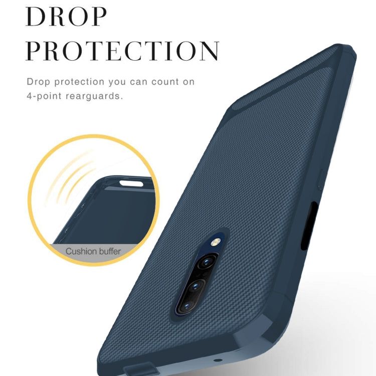 For OnePlus 7T Pro Carbon Fiber Texture Shockproof TPU Protective Case