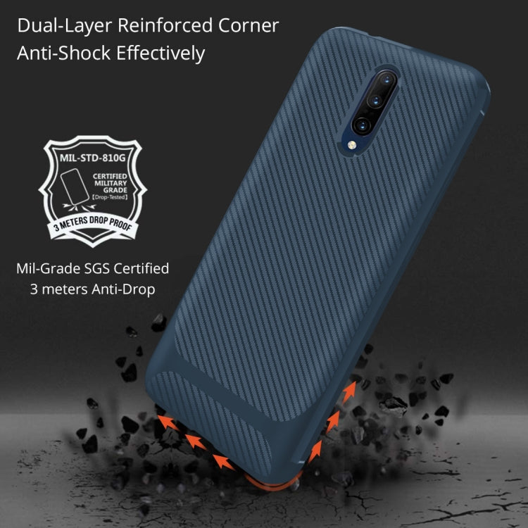 For OnePlus 7T Pro Carbon Fiber Texture Shockproof TPU Protective Case