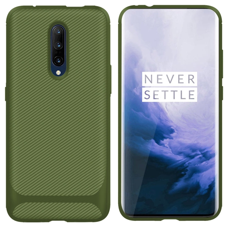 For OnePlus 7T Pro Carbon Fiber Texture Shockproof TPU Protective Case