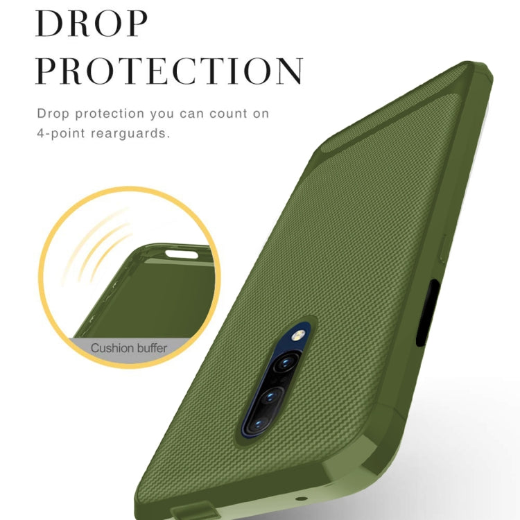 For OnePlus 7T Pro Carbon Fiber Texture Shockproof TPU Protective Case
