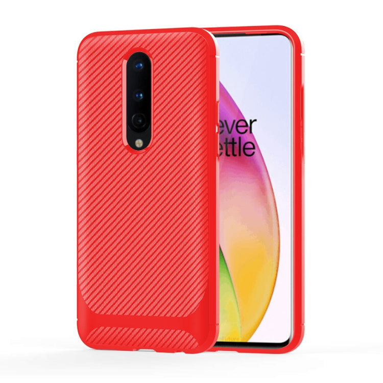 For OnePlus 8 Carbon Fiber Texture Shockproof TPU Protective Case