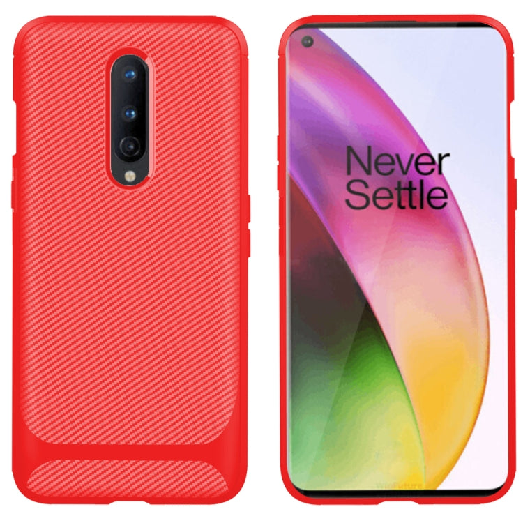 For OnePlus 8 Carbon Fiber Texture Shockproof TPU Protective Case