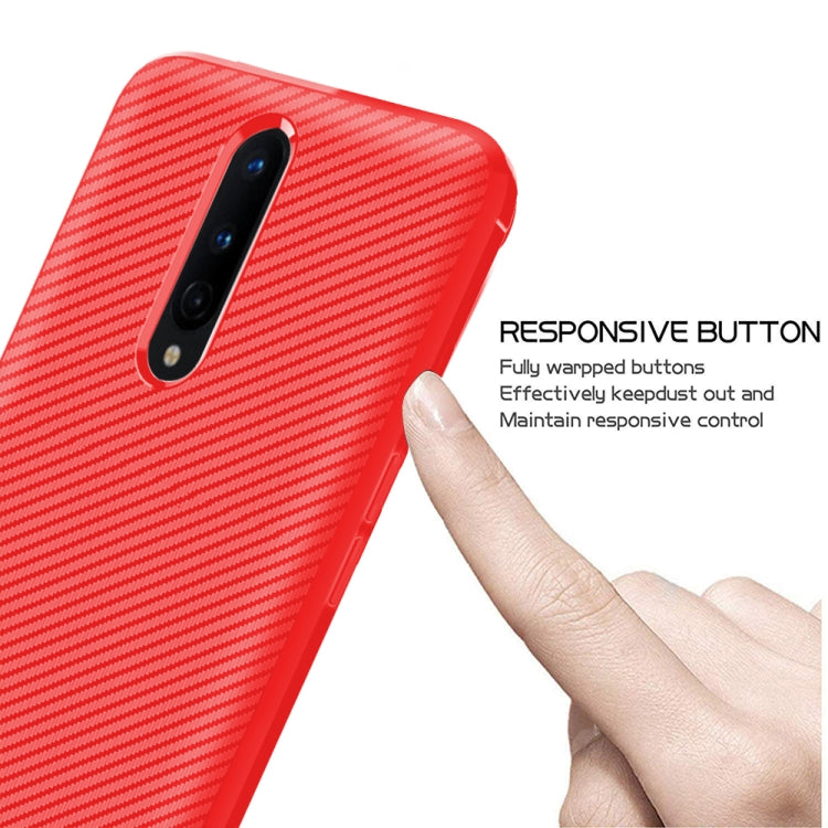 For OnePlus 8 Carbon Fiber Texture Shockproof TPU Protective Case