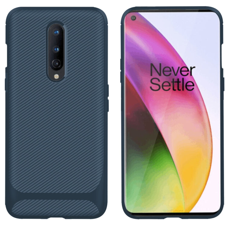 For OnePlus 8 Carbon Fiber Texture Shockproof TPU Protective Case