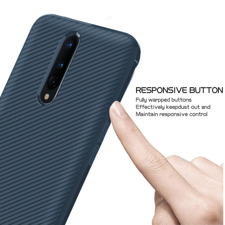For OnePlus 8 Carbon Fiber Texture Shockproof TPU Protective Case