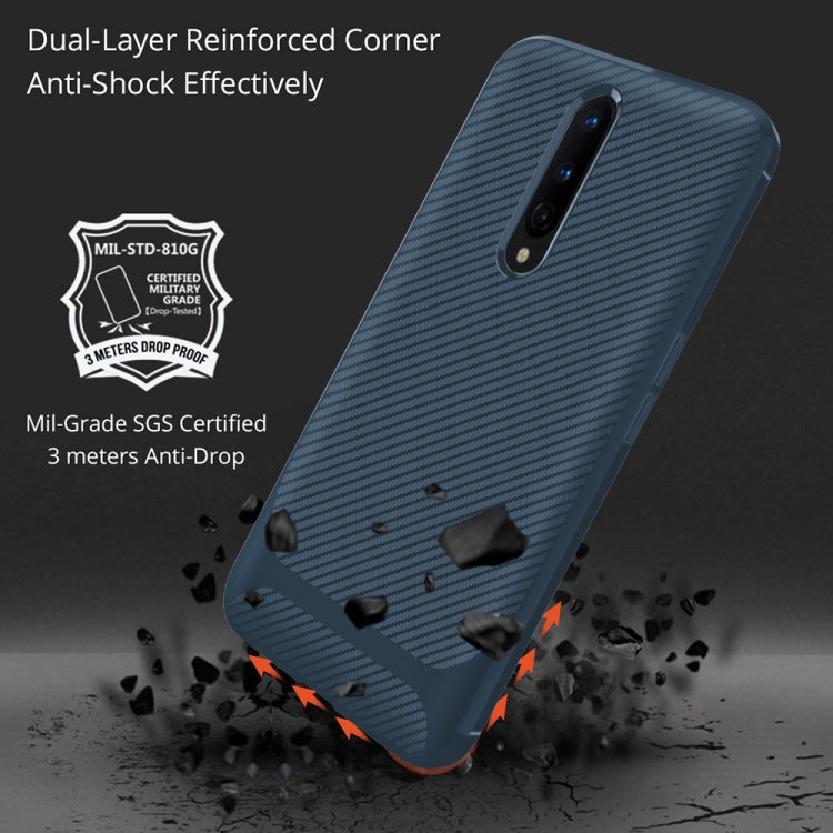 For OnePlus 8 Carbon Fiber Texture Shockproof TPU Protective Case