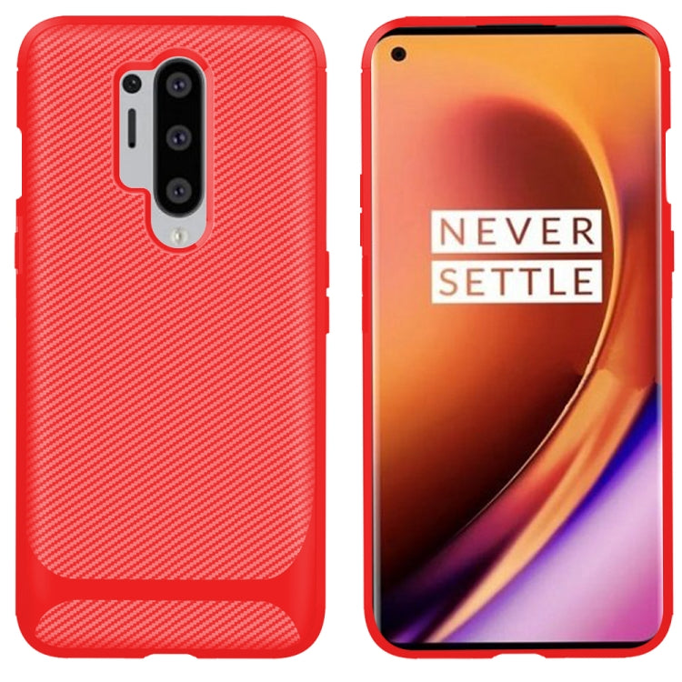 For OnePlus 8 Pro Carbon Fiber Texture Shockproof TPU Protective Case