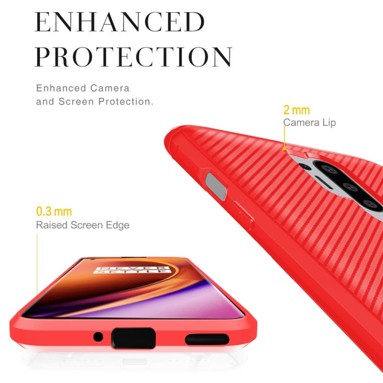 For OnePlus 8 Pro Carbon Fiber Texture Shockproof TPU Protective Case