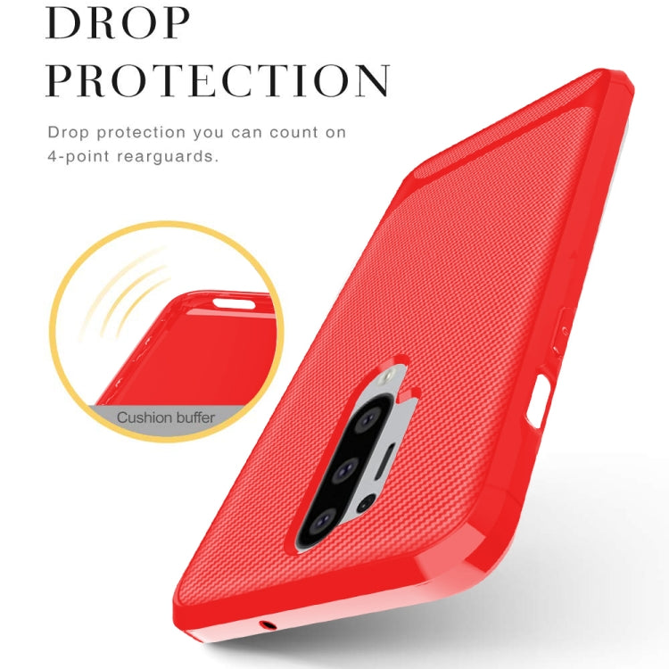 For OnePlus 8 Pro Carbon Fiber Texture Shockproof TPU Protective Case
