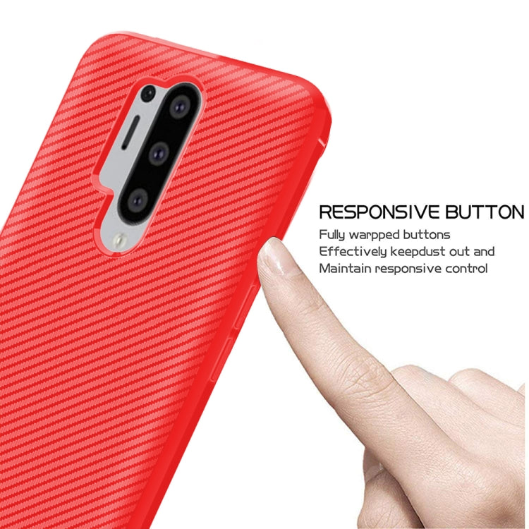For OnePlus 8 Pro Carbon Fiber Texture Shockproof TPU Protective Case