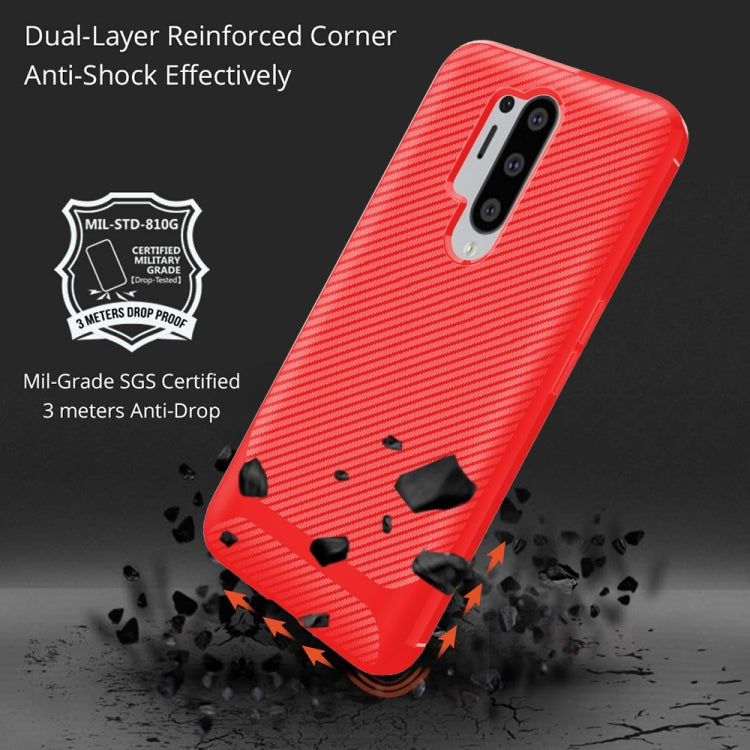 For OnePlus 8 Pro Carbon Fiber Texture Shockproof TPU Protective Case