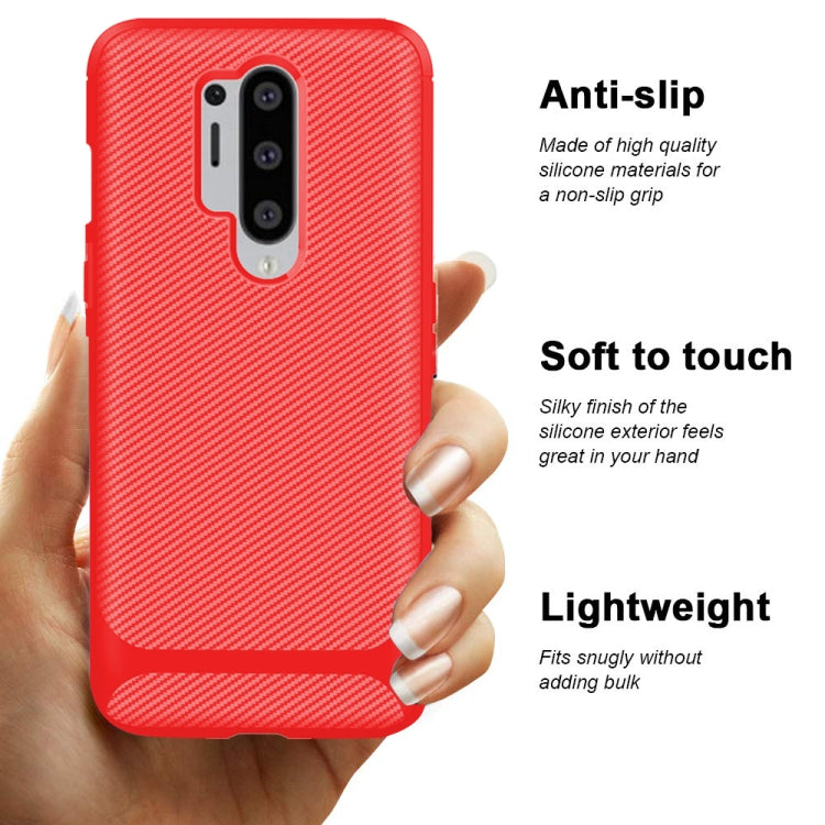 For OnePlus 8 Pro Carbon Fiber Texture Shockproof TPU Protective Case