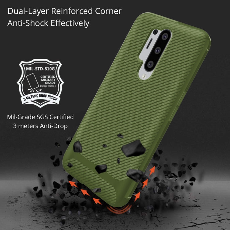 For OnePlus 8 Pro Carbon Fiber Texture Shockproof TPU Protective Case