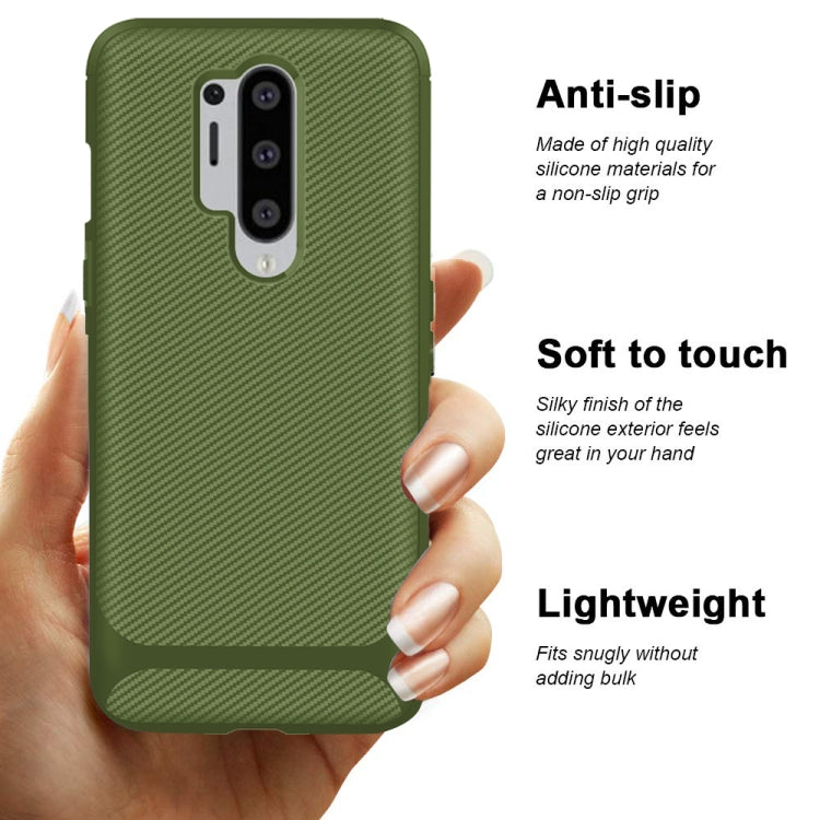 For OnePlus 8 Pro Carbon Fiber Texture Shockproof TPU Protective Case