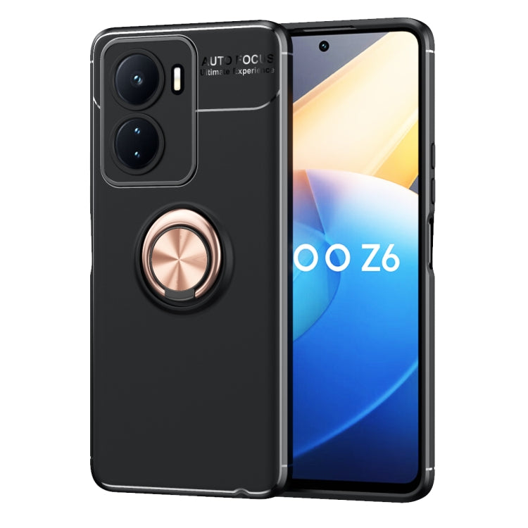 For vivo iQOO Z6 5G Metal Ring Holder TPU Phone Case