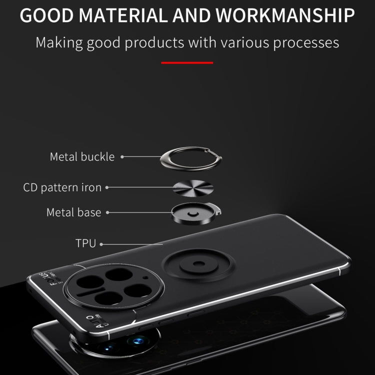 For Huawei Mate 50 Pro Metal Ring Holder TPU Phone Case