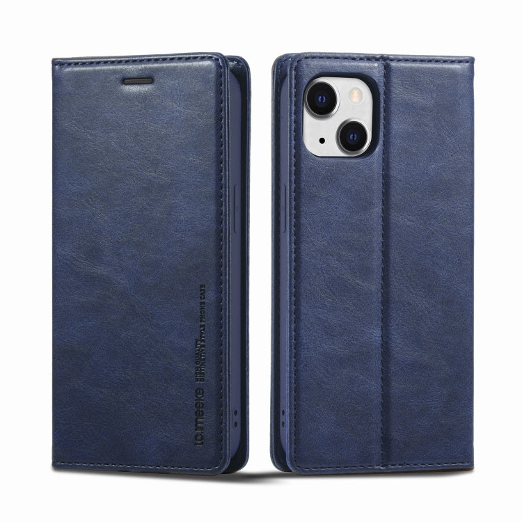 For iPhone 13 LC.IMEEKE RFID Anti-theft Leather Phone Case