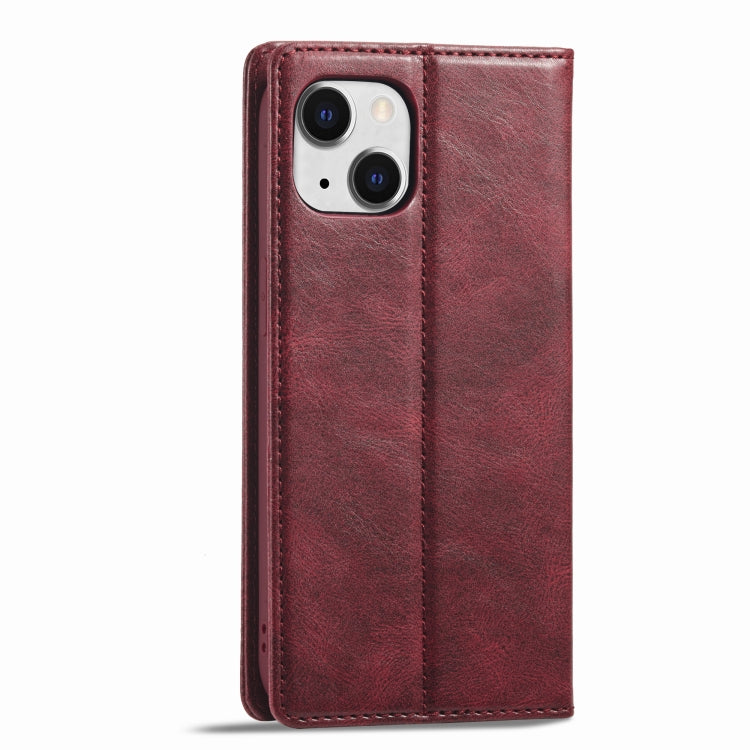 For iPhone 13 LC.IMEEKE RFID Anti-theft Leather Phone Case